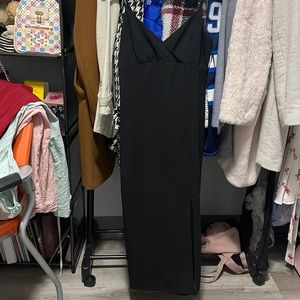 Black formal dress with slit